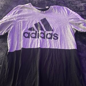 adidas grey and black t shirt